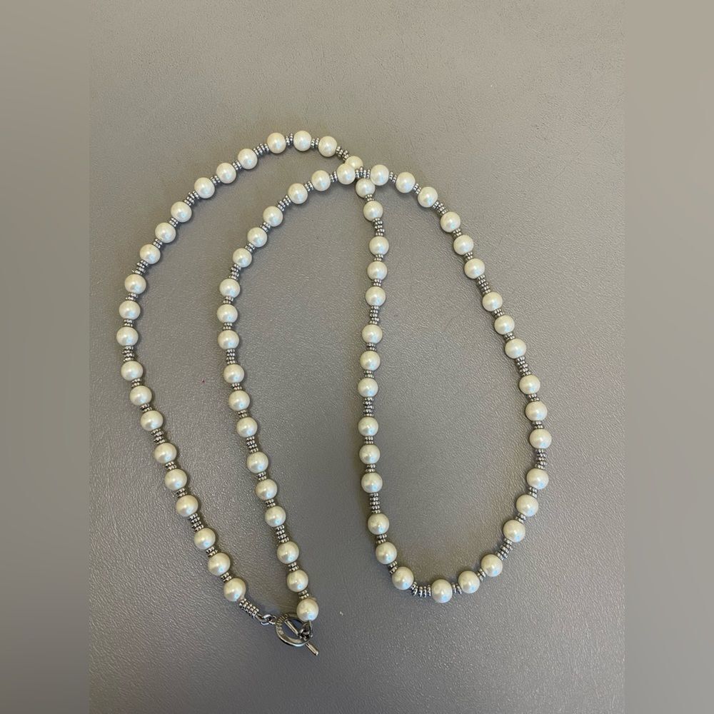 Faux pearl necklace